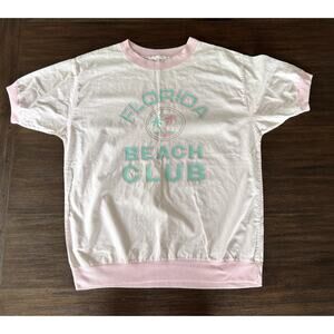 90s Florida Beach Club Shirt S/M Oversized Retro Y2K Barbie & Ken